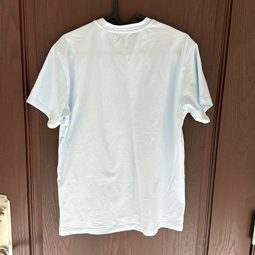 Burberry Baby Blue Short Sleeve T-Shirt Logo Tee Designer Casual Top - Picture 5 of 5